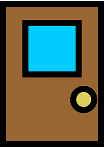 Dark brown door