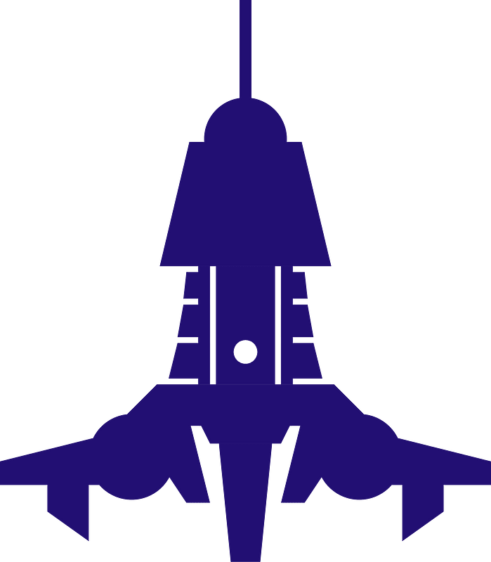 Blue spaceship
