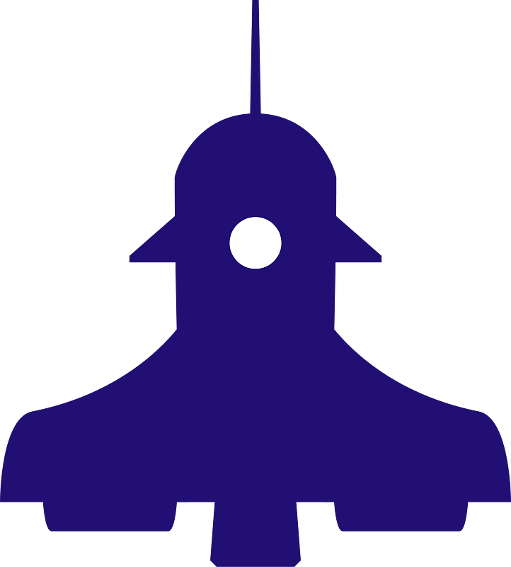 Blue spaceship