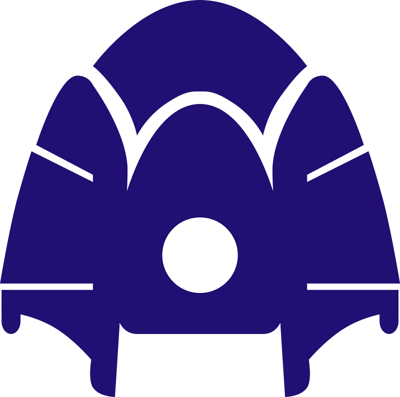 Blue spaceship