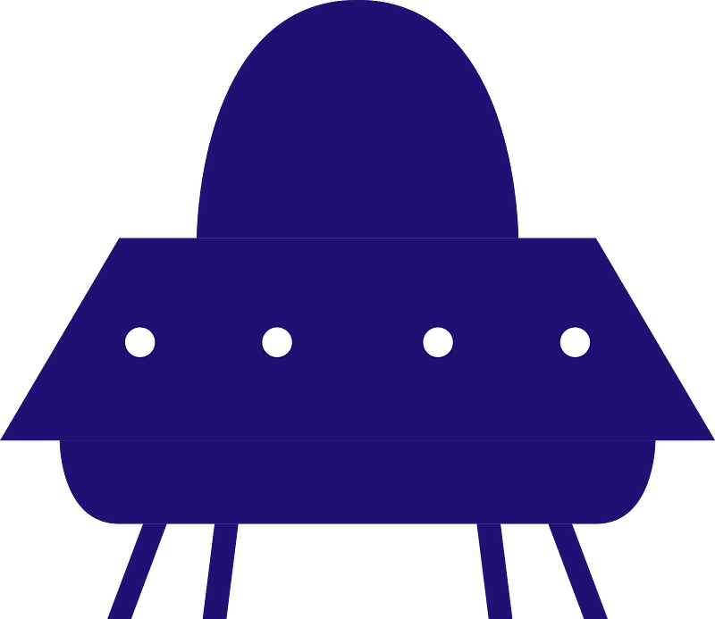 Blue spaceship