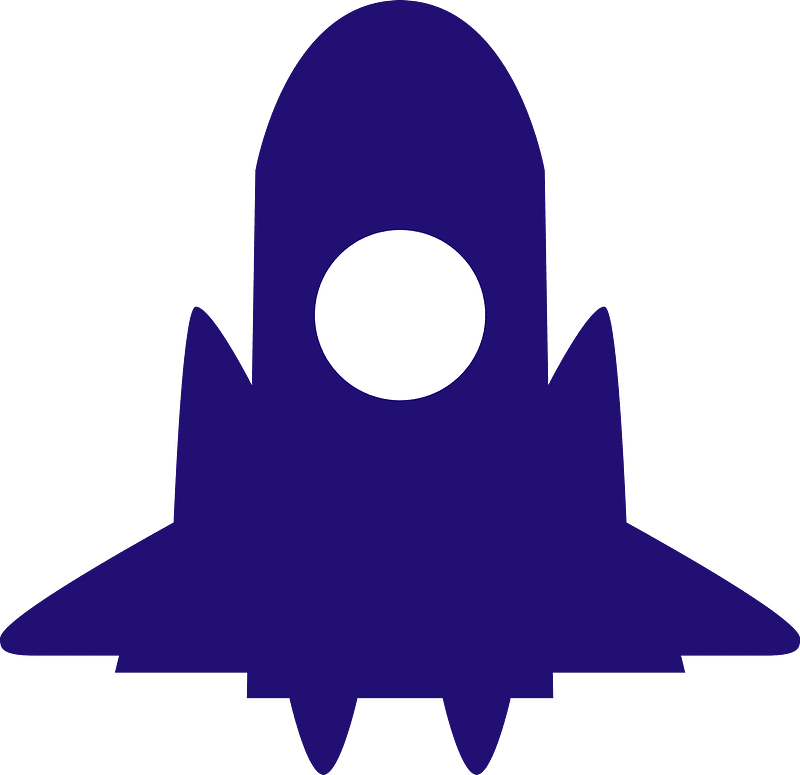 Blue spaceship