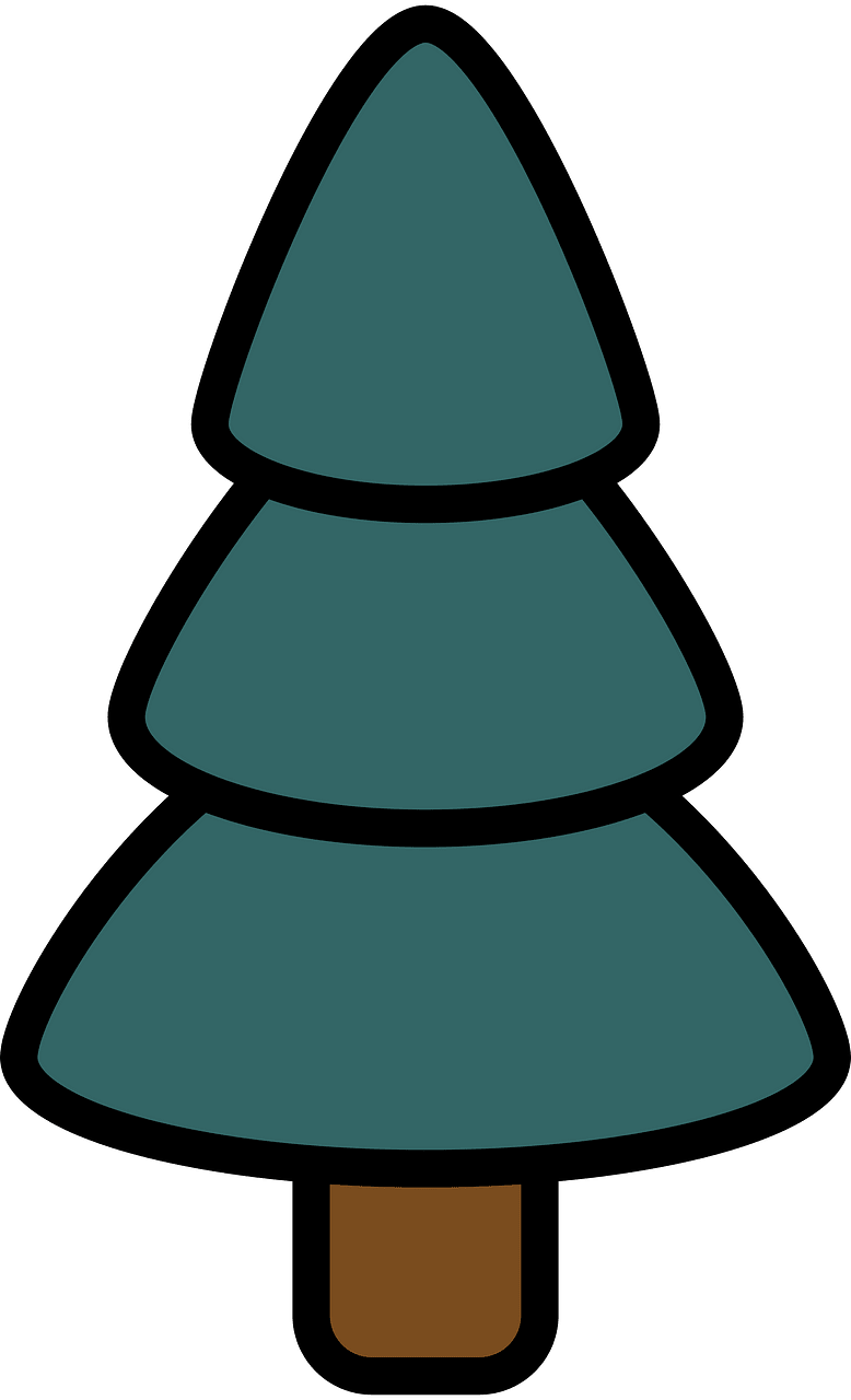 Dark green xmas tree