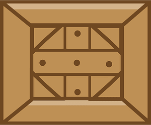 Rectangle brown crate