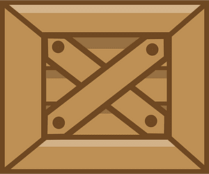 Rectangle brown crate