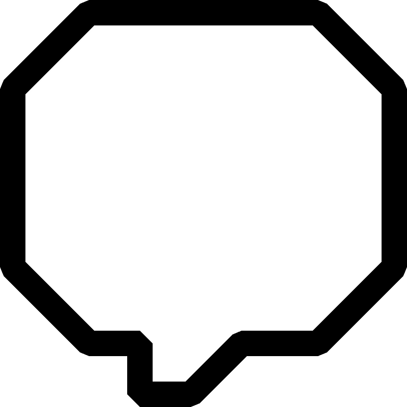 Black speech bubble