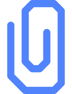 Blue paper clip attachment