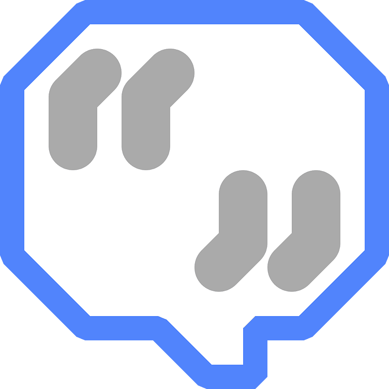 Blue speech bubble full