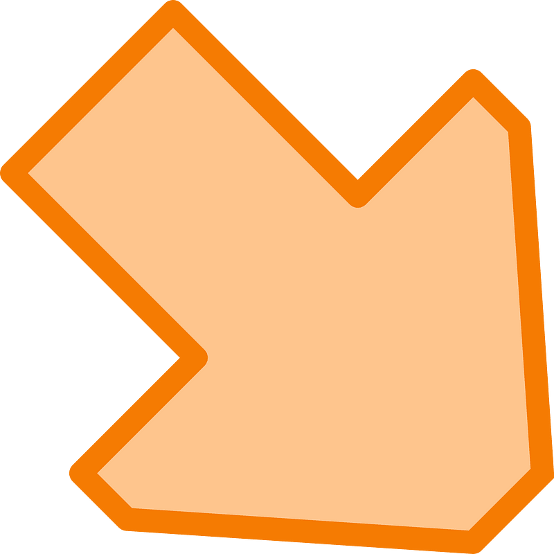 Yellow arrow down right