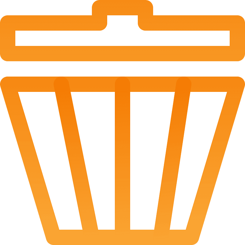 Yellow trash bin