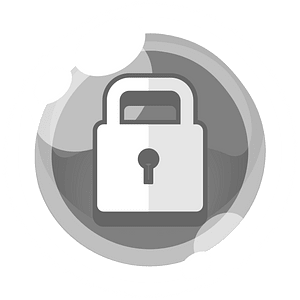 Round grey lock button