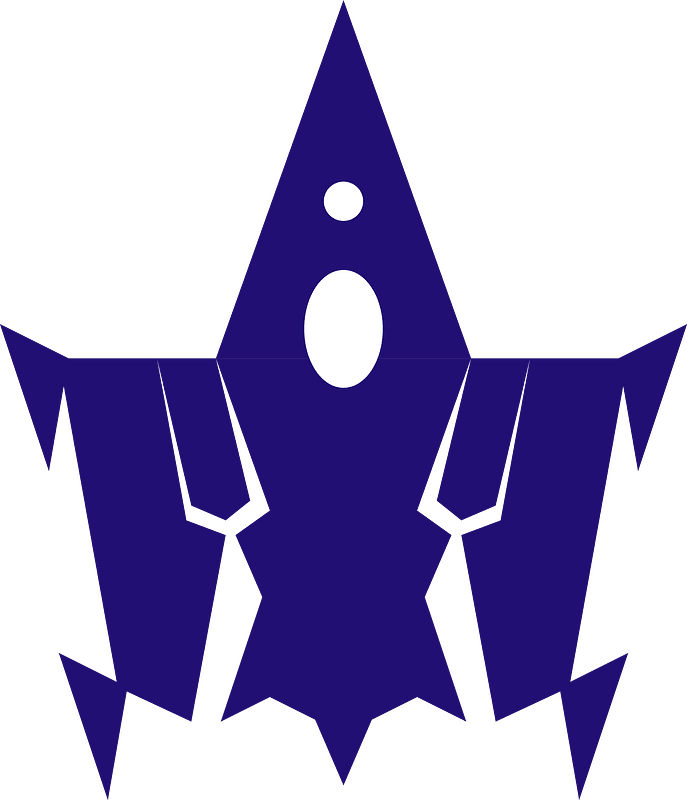 Blue spaceship