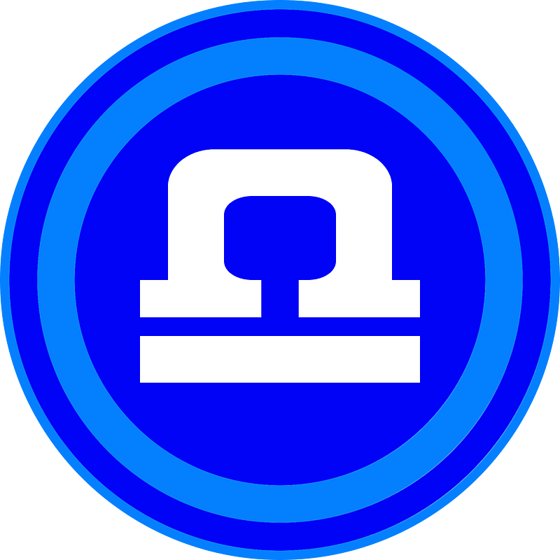 Round blue libra zodiac