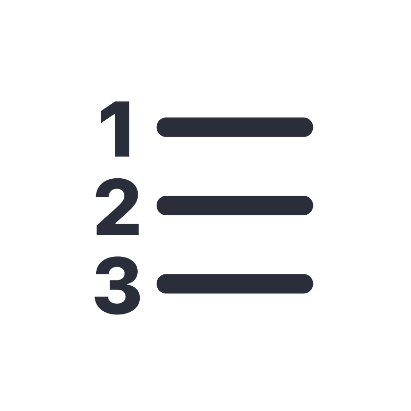 List numbered