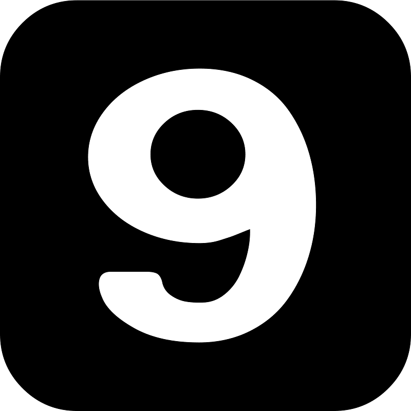 Rounded 09 nine