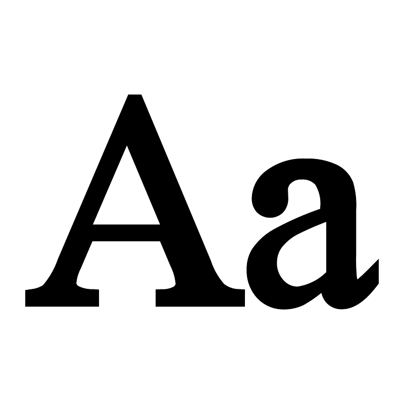File type light font