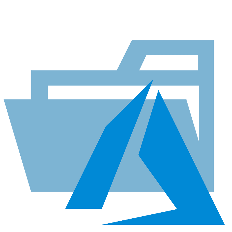 Folder type azure opened