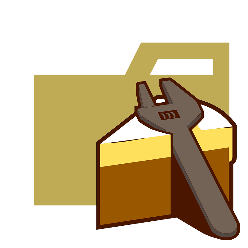 Folder type cake