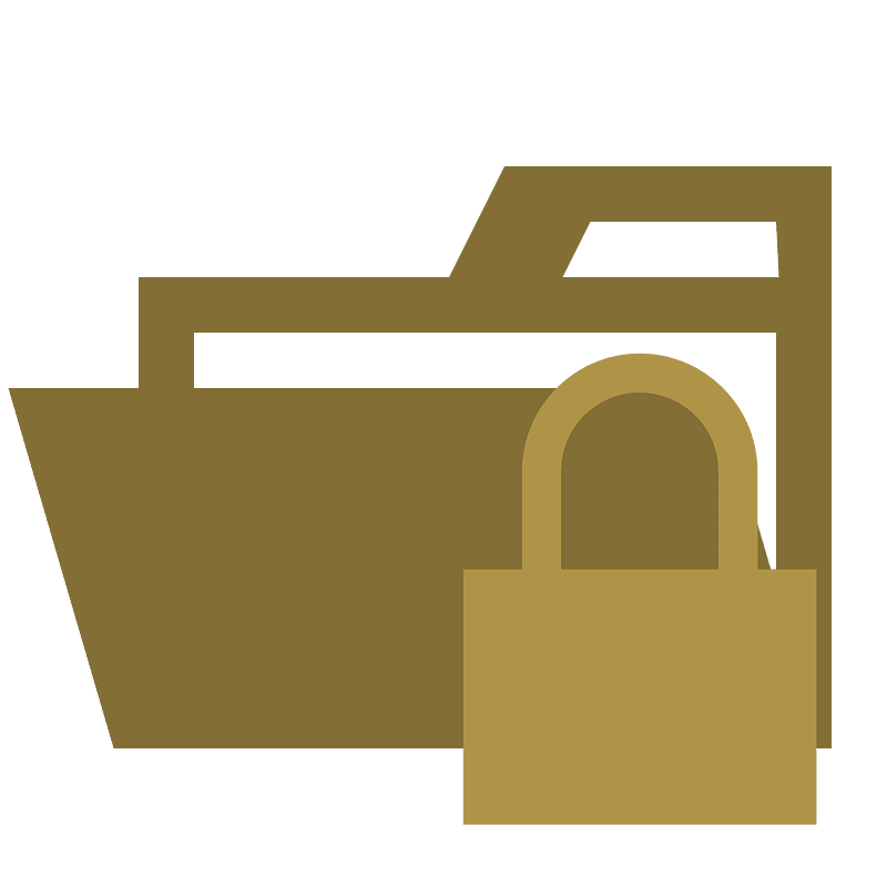 Folder type certificate opened