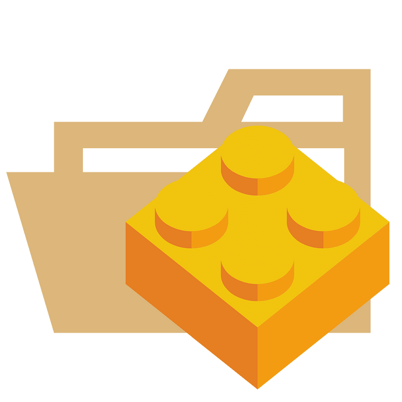 Folder type component opened
