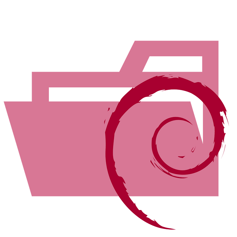 Folder type debian opened