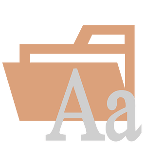 Folder type fonts opened