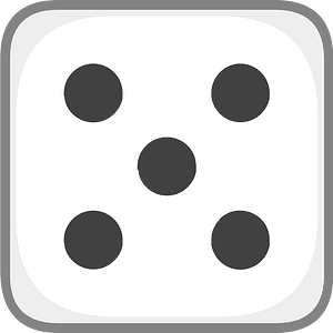 White dice 2-05 five