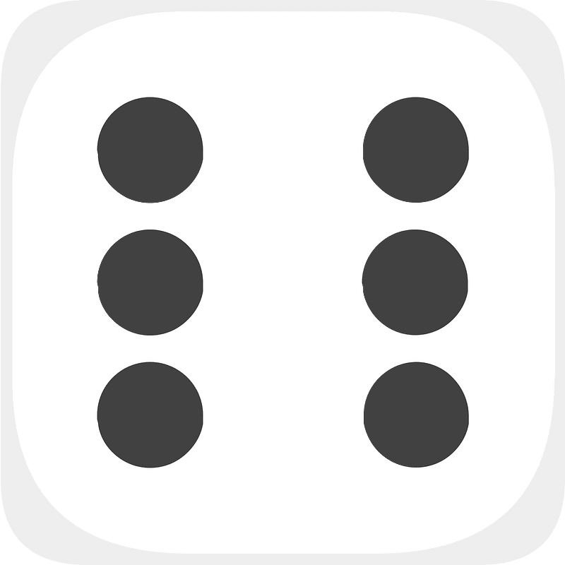 White dice 1-06 six
