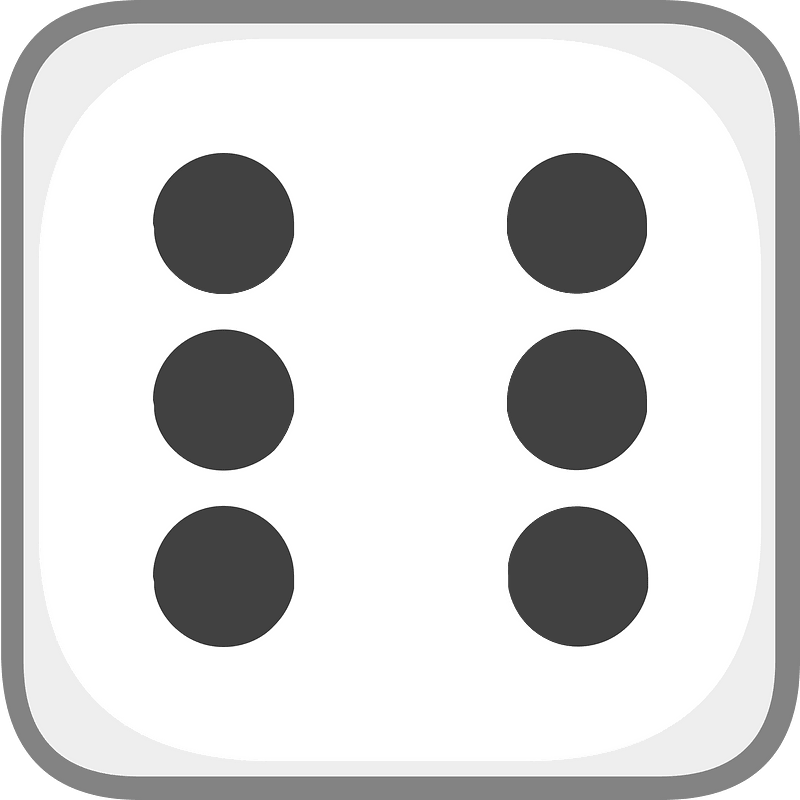 White dice 2-06 six