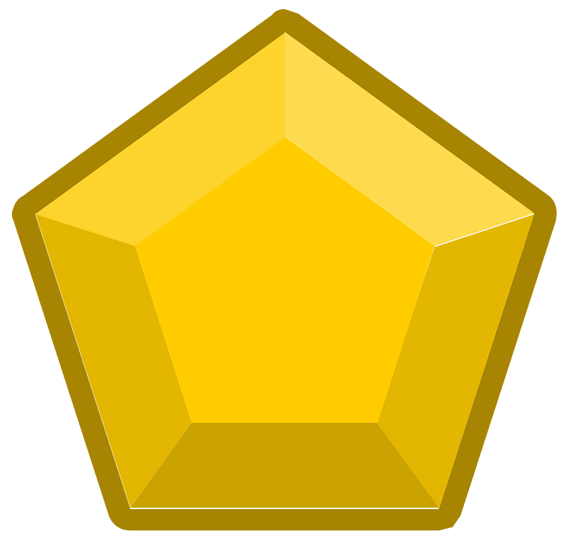 Diamond pentagon 24-04 yellow outlined