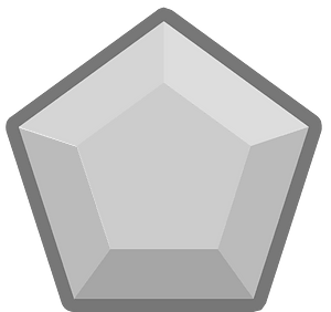 Diamond pentagon 27-06 grey outlined