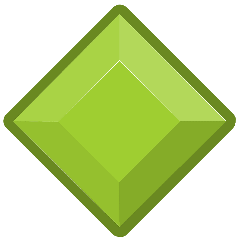 Diamond rhombus 22-03 green outlined