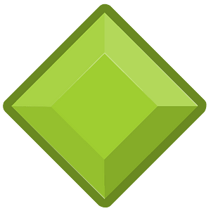 Diamond rhombus 22-03 green outlined