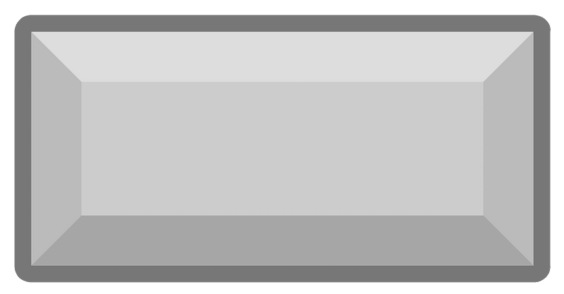 Diamond rectangle 27-01 grey outlined