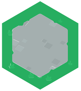 Hexagon green land