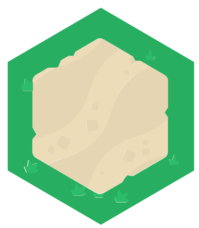 Hexagon green land