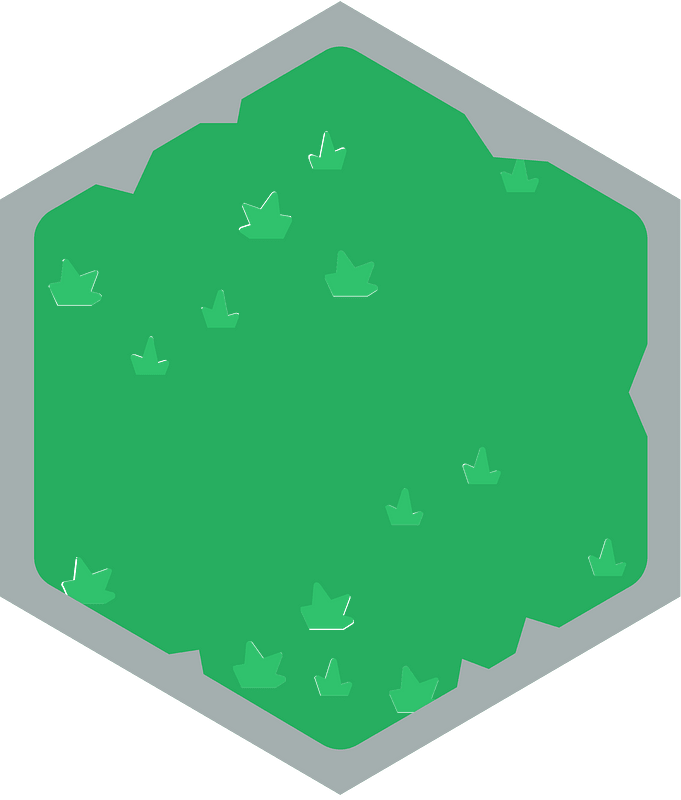 Hexagon green land
