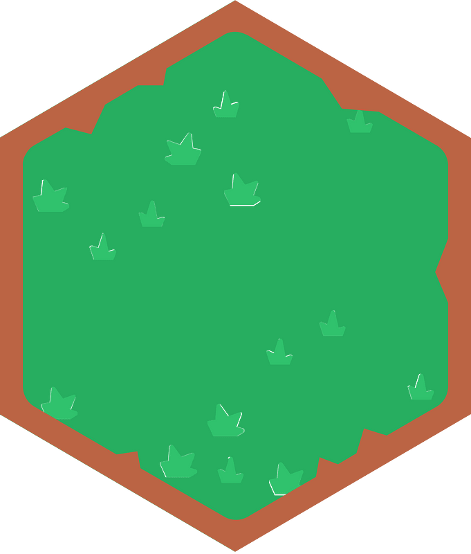 Hexagon green land