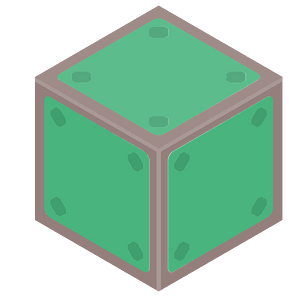 Green isometric cube