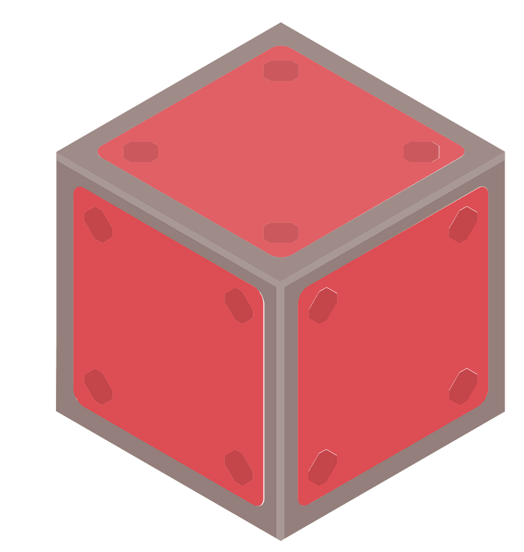 Red isometric cube - Free vector icons on creazilla.com