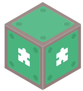 Green isometric cube 15 puzzle