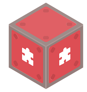 Red isometric cube 05 puzzle