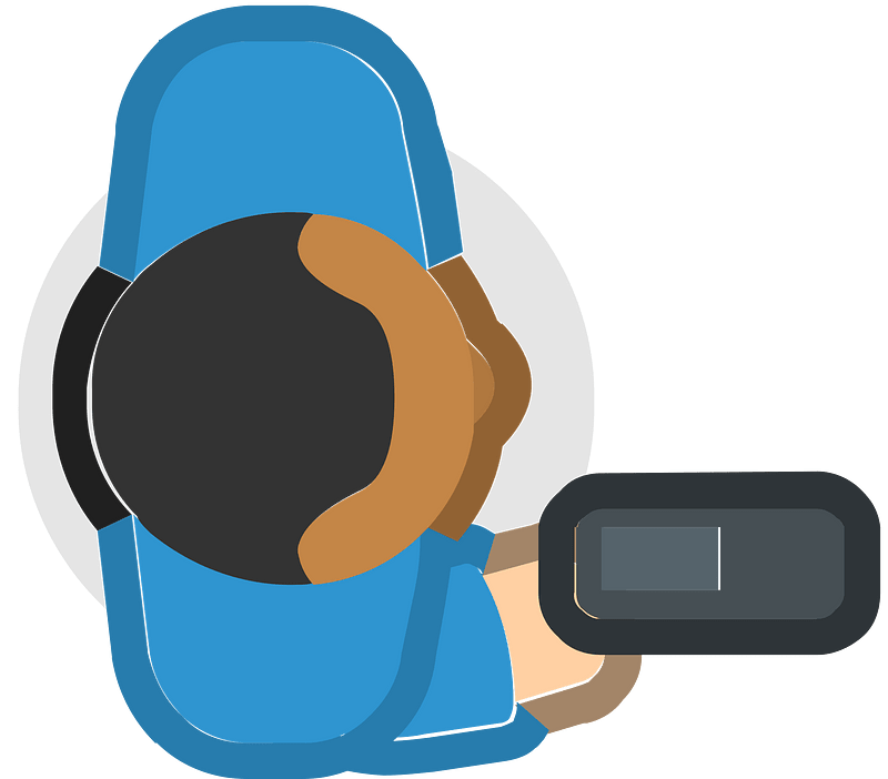 Armed person 01-05 blue