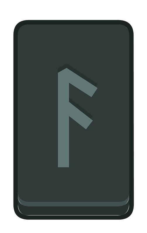 Black rectangle outlined rune