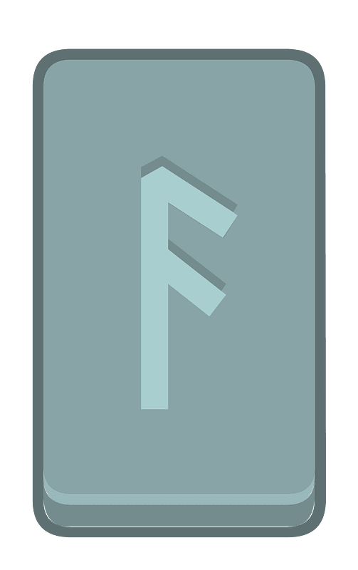 Blue rectangle outlined rune