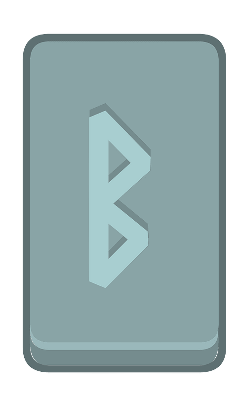 Blue rectangle outlined rune