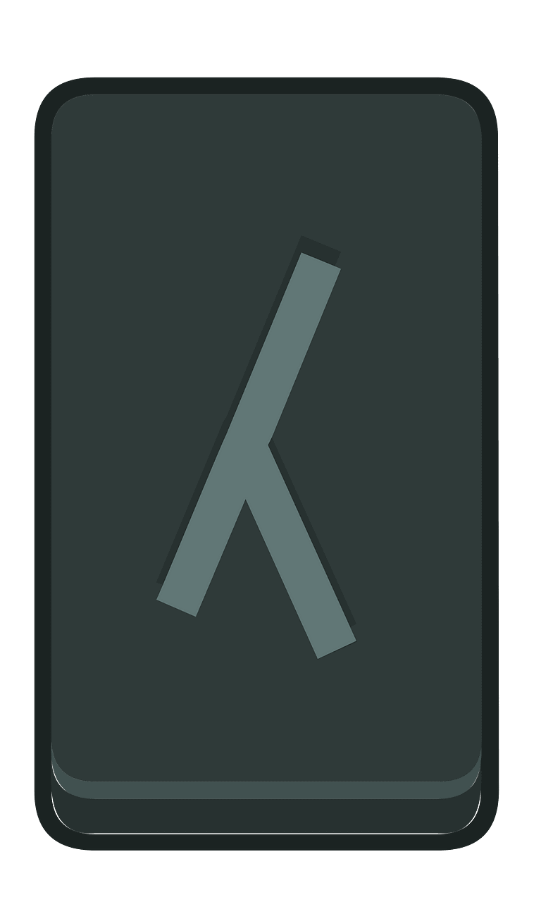 Black rectangle outlined rune