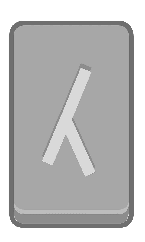 Grey rectangle outlined rune