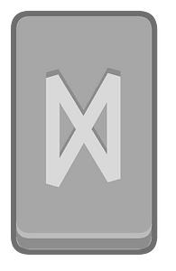 Grey rectangle outlined rune