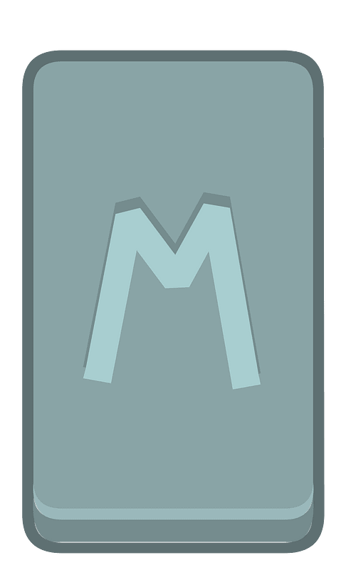 Blue rectangle outlined rune